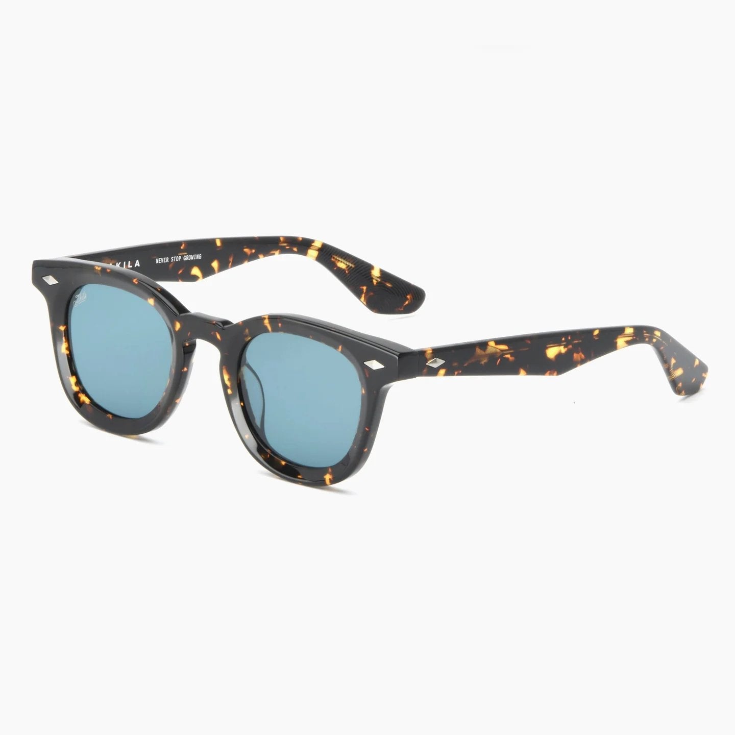 AKILA DARK HAVANA SQUARE ROUND SUNGLASS