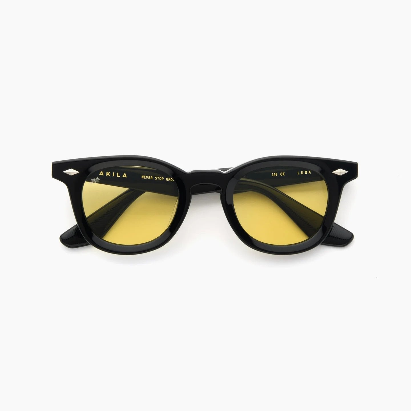 AKILA BLACK SQUARE ROUND SUNGLASS