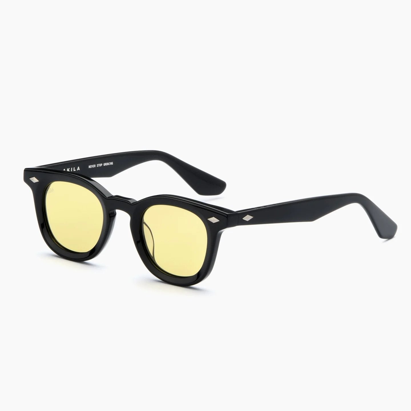AKILA BLACK SQUARE ROUND SUNGLASS