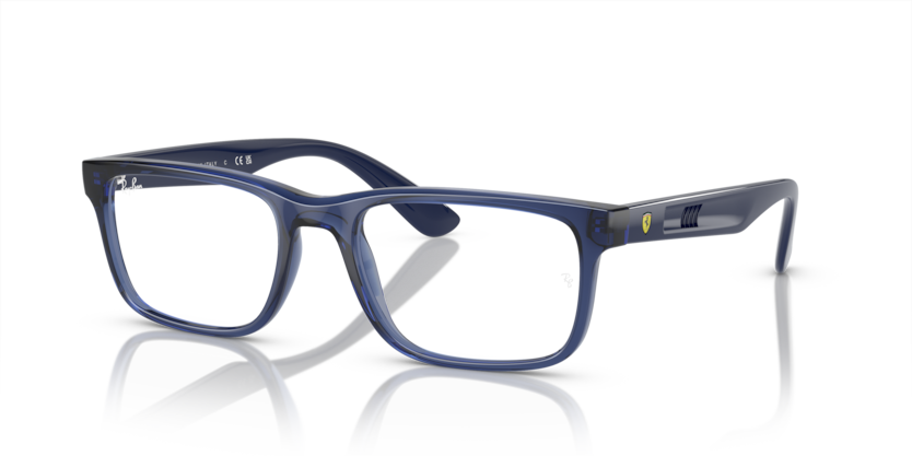 RAYBAN FERRARI PLASTIC SQUARE TRANSPERENT BLUE FULL FRAME