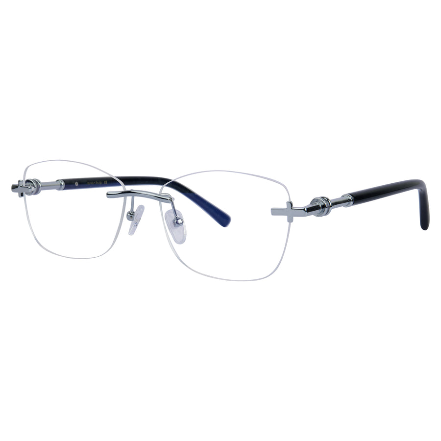 ROSVIN BUGS METAL RIMLESS RECTANGLE SILVER FRAME