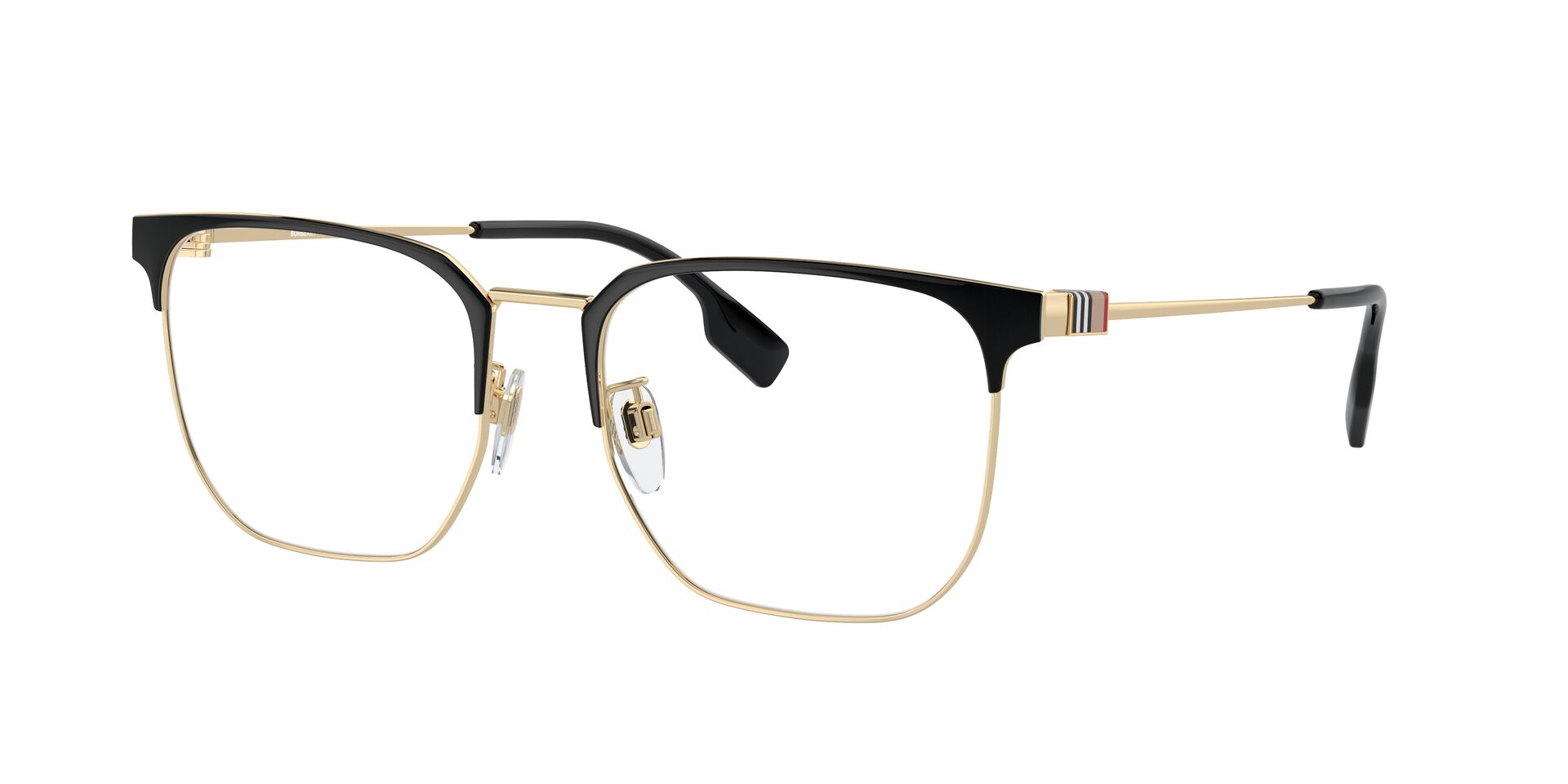 BURBERRY METAL SQUARE BLACK GOLD FULL FRAME