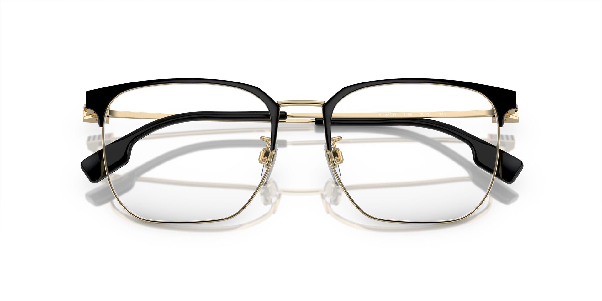 BURBERRY METAL SQUARE BLACK GOLD FULL FRAME