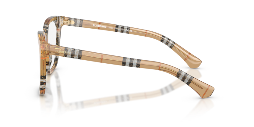 BURBERRY PLASTIC CHECK SAND CATEYE FULL FRAME