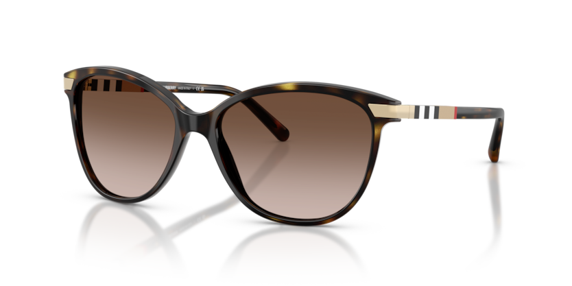 BURBERRY PLASTIC CATEYE HAVANA FULL SUNGLASS