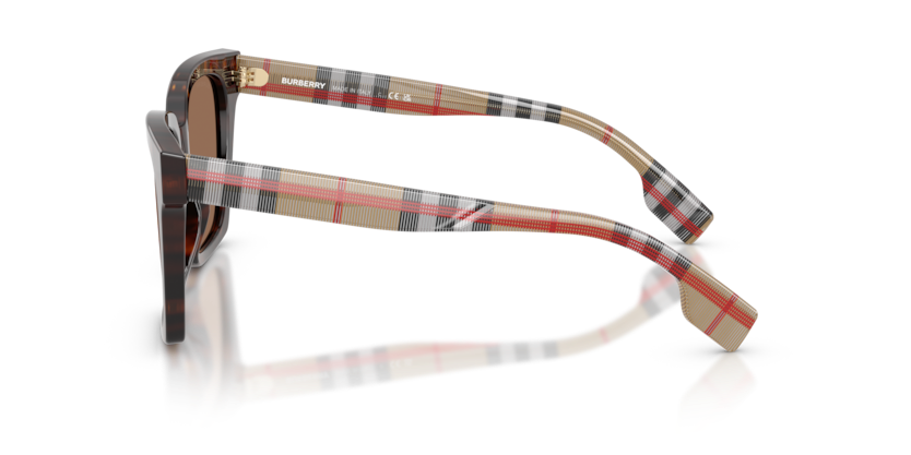 BURBERRY PLASTIC DARK HAVANA SQUARE FULL SUNGLASS