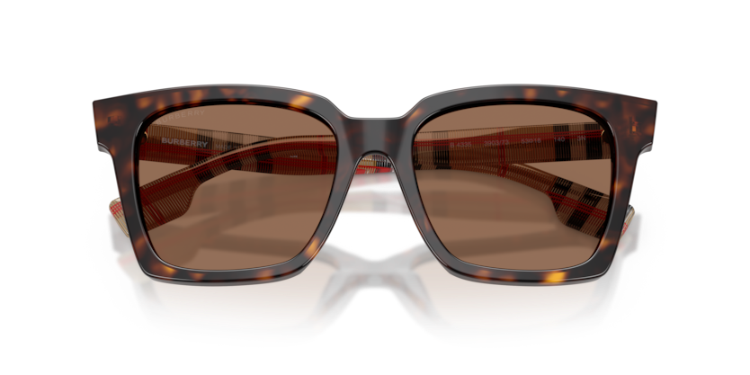 BURBERRY PLASTIC DARK HAVANA SQUARE FULL SUNGLASS