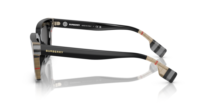 BURBERRY PLASTIC BLACK SQUARE FULL SUNGLASS