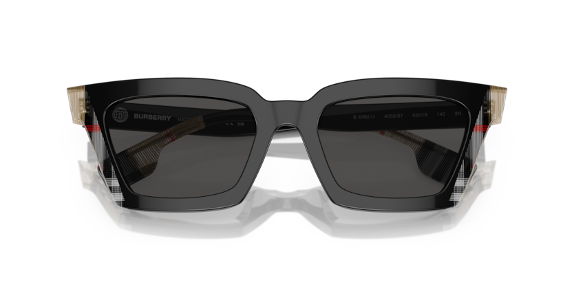 BURBERRY PLASTIC BLACK SQUARE FULL SUNGLASS