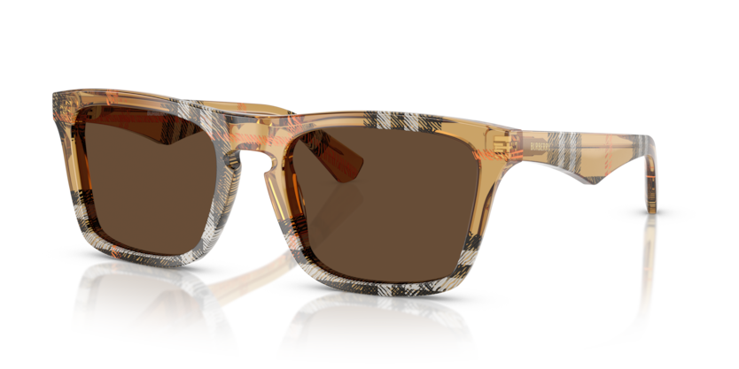 BURBERRY PLASTIC SQUARE CHECK SAND FULL SUNGLASS