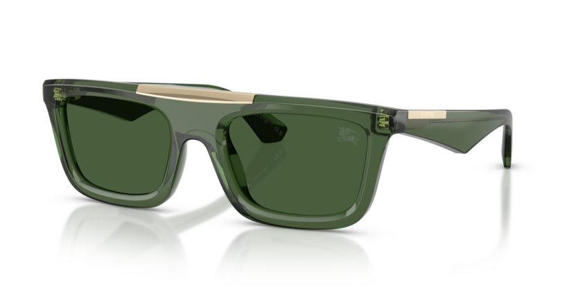 BURBERRY PLASTIC GREEN RECTANGLE FULL SUNGLASS