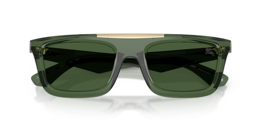 BURBERRY PLASTIC GREEN RECTANGLE FULL SUNGLASS