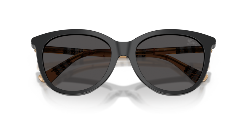 BURBERRY PLASTIC ROUND BLACK FULL SUNGLASS – Gala Optics