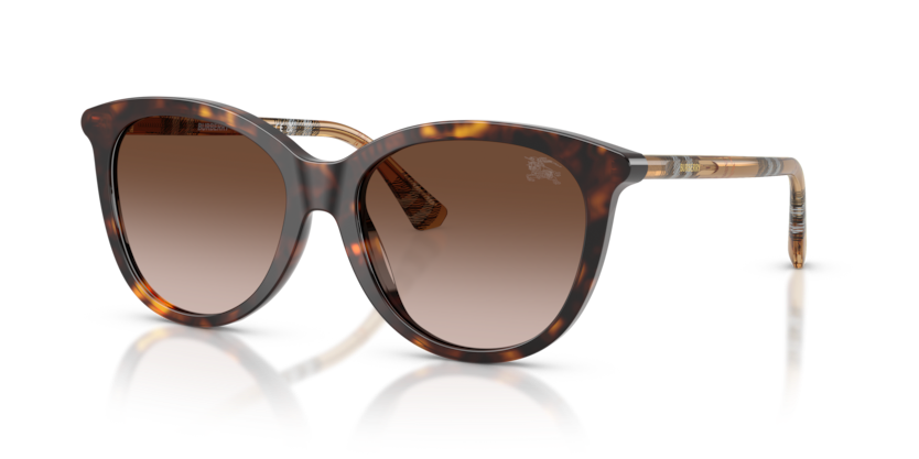 BURBERRY PLASTIC ROUND DARK HAVANA FULL SUNGLASS