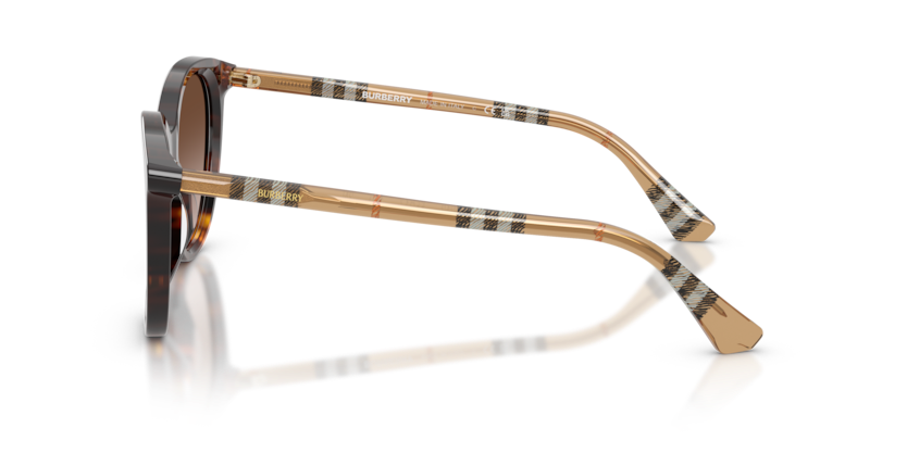 BURBERRY PLASTIC ROUND DARK HAVANA FULL SUNGLASS