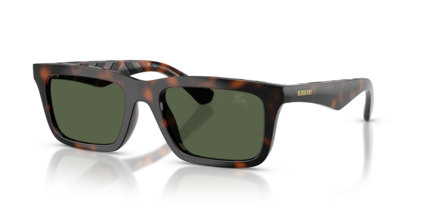 BURBERRY PLASTIC DARK HAVNA RECTANGLE FULL SUNGLASS