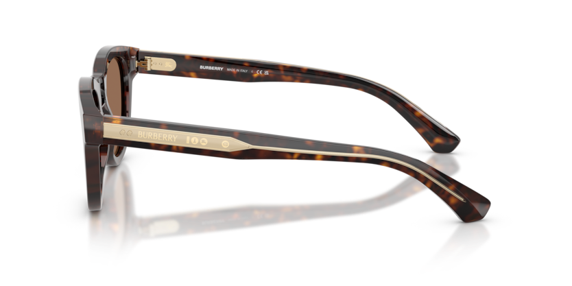 BURBERRY PLASTIC DARK HAVANA OVAL FULL SUNGLASS