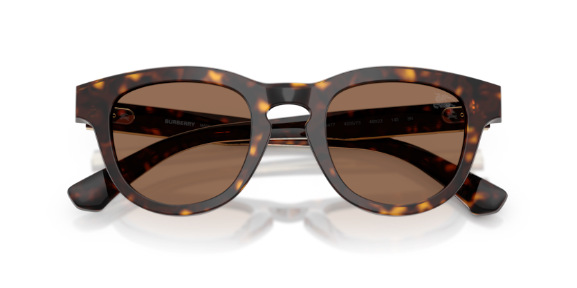 BURBERRY PLASTIC DARK HAVANA OVAL FULL SUNGLASS