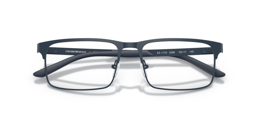 EMPORIO ARMANI METAL RECTANGLE MATTE BLUE FULL FRAME