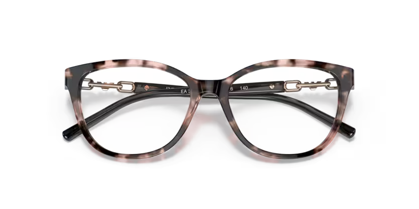 EMPORIO ARMANI PLASTIC SQUARE PINK HAVANA FULL FRAME