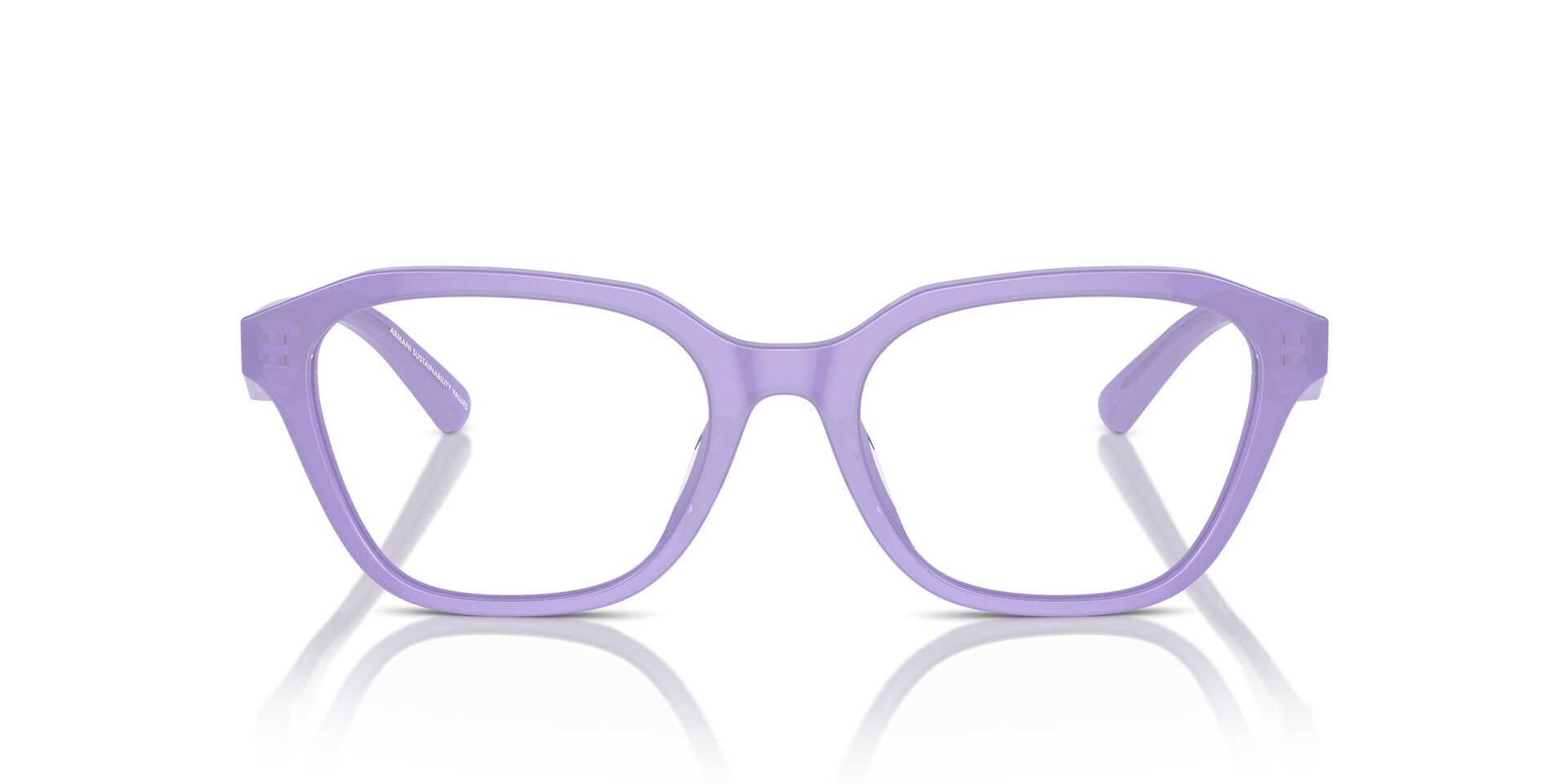 EMPORIO ARMANI PLASTIC LIGHT PURPLE SQUARE FULL FRAME
