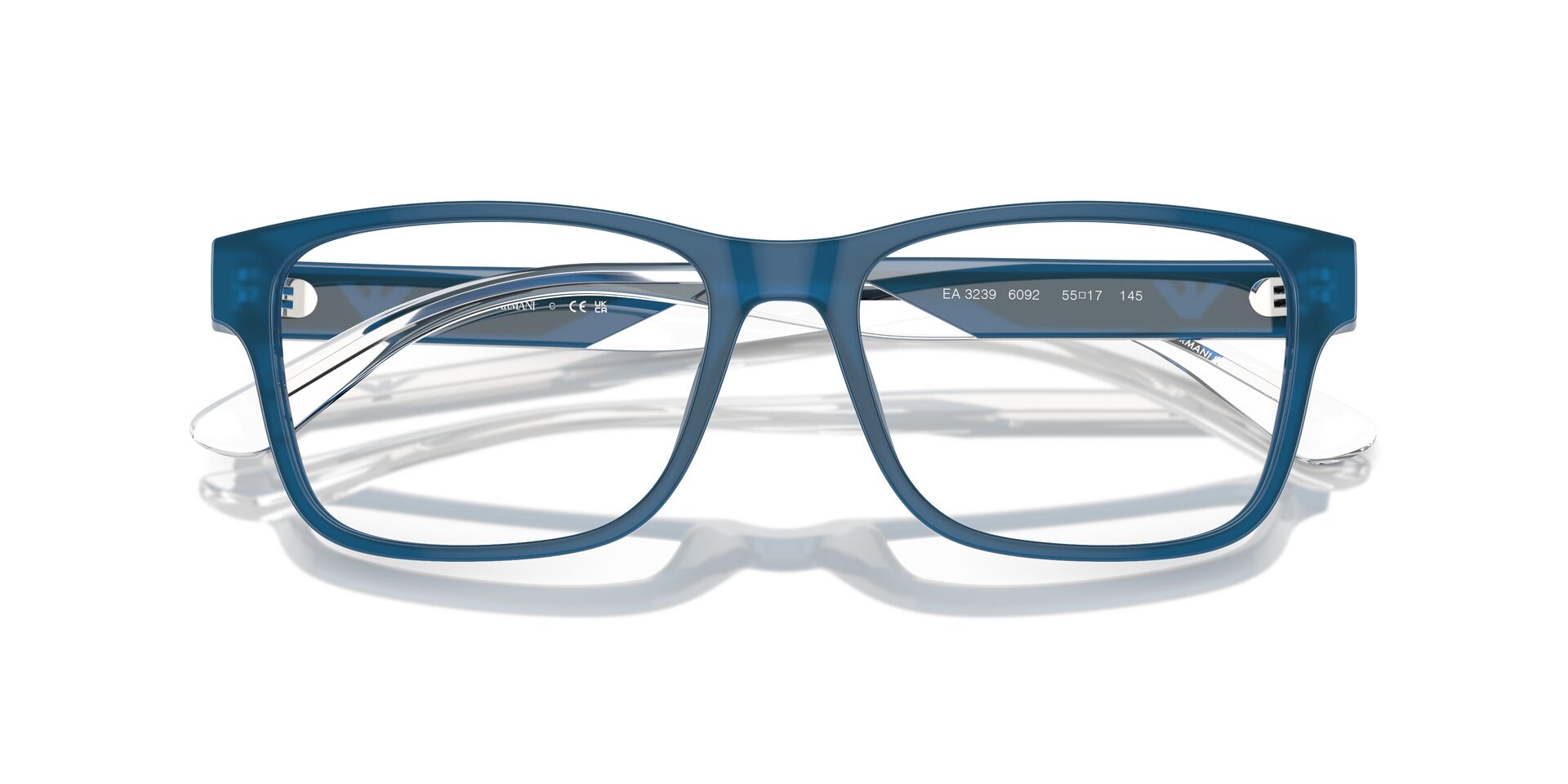EMPORIO ARMANI BLUE RECTAGLE PLASTIC FULL FRAME