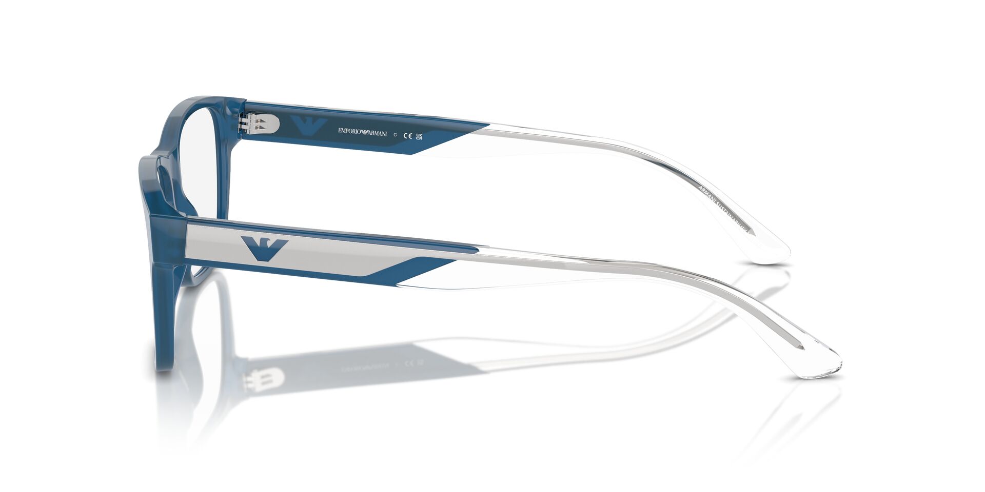 EMPORIO ARMANI BLUE RECTAGLE PLASTIC FULL FRAME