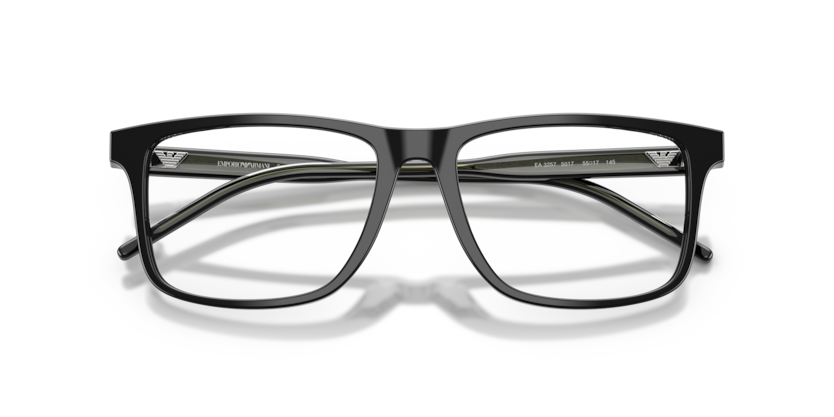EMPORIO ARMANI PLASTIC SHINY BLACK SQUARE FULL FRAME