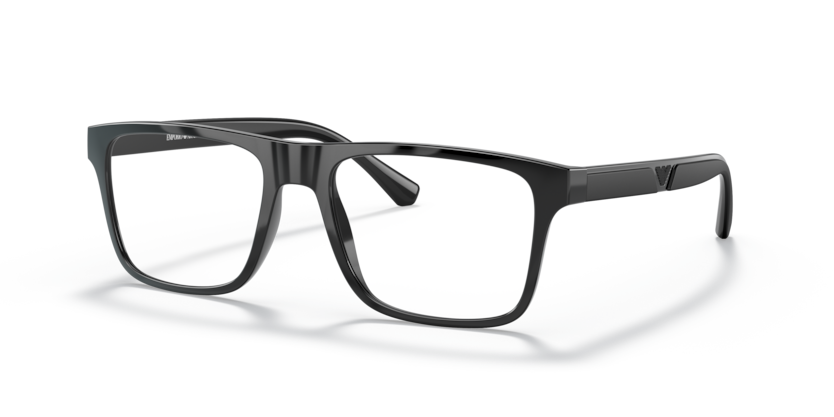 EMPORIO ARMANI CLIP ON PLASTIC MATTE BLACK FULL FRAME