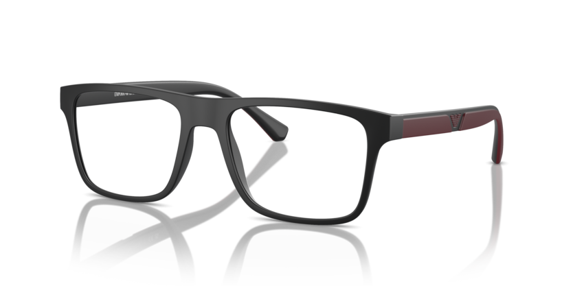 EMPORIO ARMANI CLIP ON PLASTIC MATTE BLACK FULL FRAME