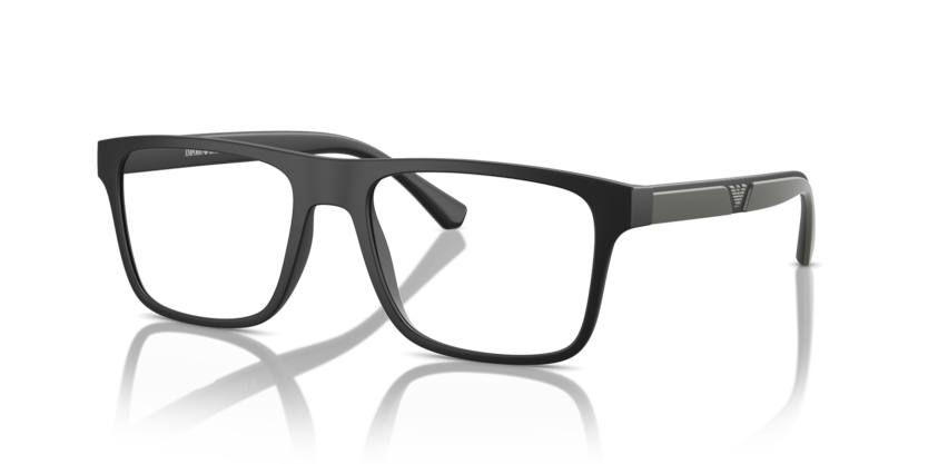 EMPORIO ARMANI CLIP ON PLASTIC MATTE BLACK FULL FRAME
