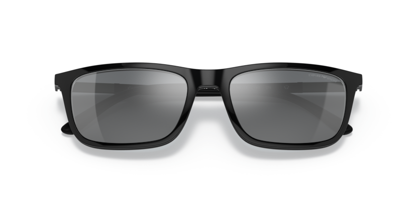 EMPORIO ARMANI CLIP ON PLASTIC RECTANGLE MATTE BLACK FULL FRAME