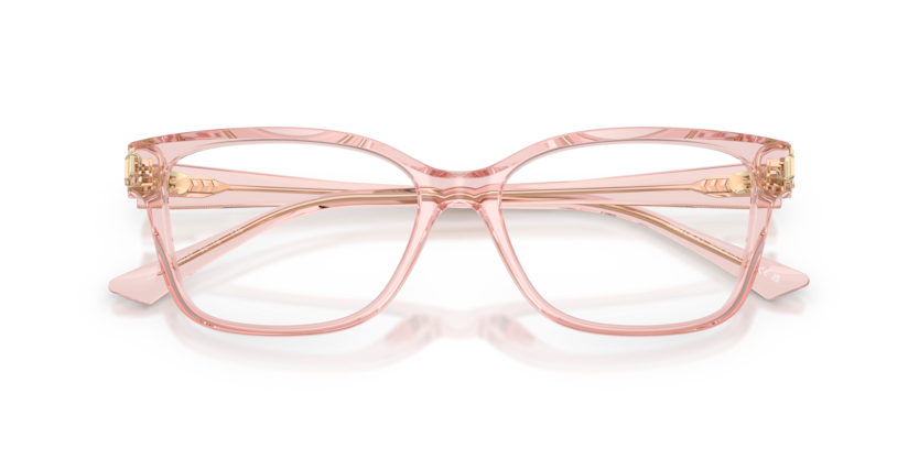 JIMMY CHOO PLASTIC TRANSPARENT PINK SQUARE FULL FRAME
