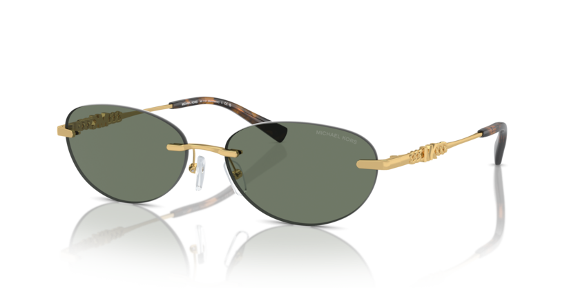 MICHAEL KORS METAL OVAL RIMLESS GREN GOLD SUNGLASS