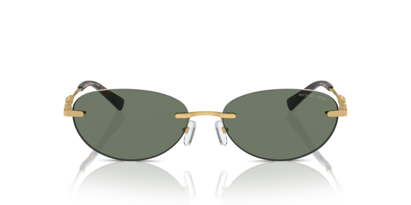 MICHAEL KORS METAL OVAL RIMLESS GREN GOLD SUNGLASS