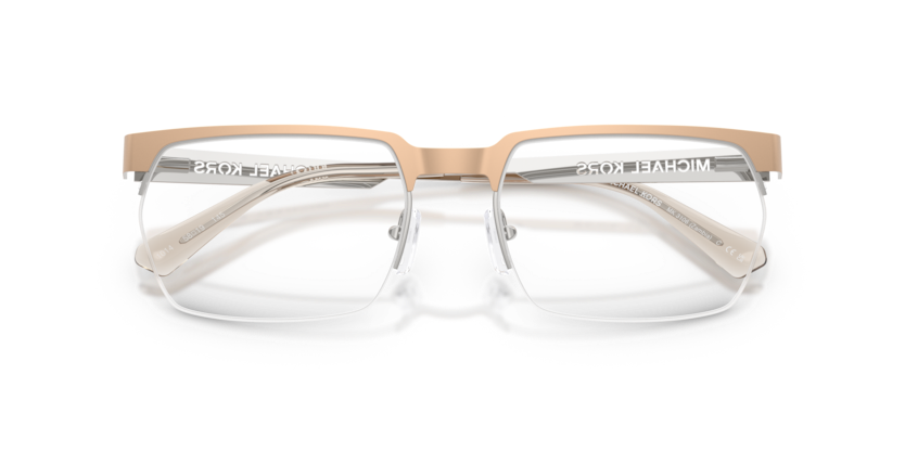 MICHAEL KORS METAL MATTE GOLD RECTANGLE SEMI RIM FRAME