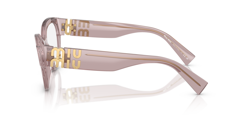 MIU MIU PLASTIC CATEYE TRANSPARENT MAUVE FULL FRAME