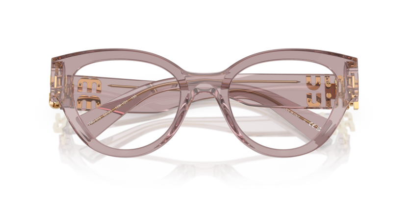 MIU MIU PLASTIC CATEYE TRANSPARENT MAUVE FULL FRAME