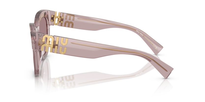 MIU MIU CATEYE PLASTIC TRANSPARENT MAUVE FULL SUNGLASS