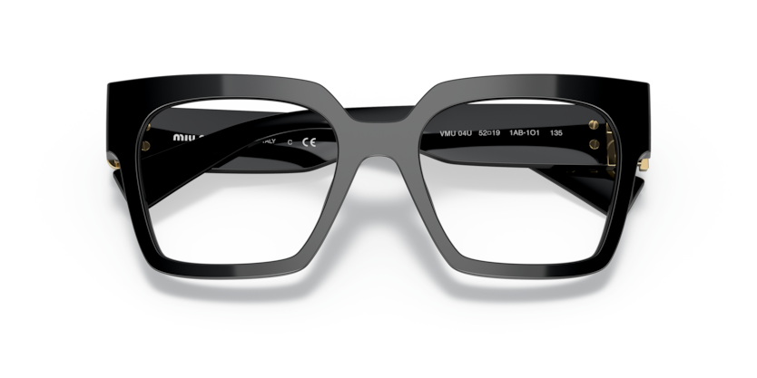 MIU MIU BLACK PLASTIC BUTTERFLY FULL FRAME