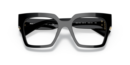 MIU MIU BLACK PLASTIC BUTTERFLY FULL FRAME