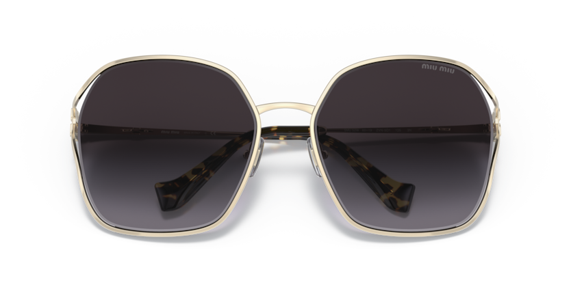 MIU MIU IRREGULAR METAL PALE GOLD FULL SUNGLASS