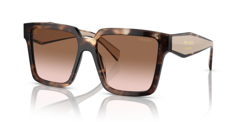PRADA PLASTIC SQUARE CARAMEL TORTOISE FULL SUNGLASS