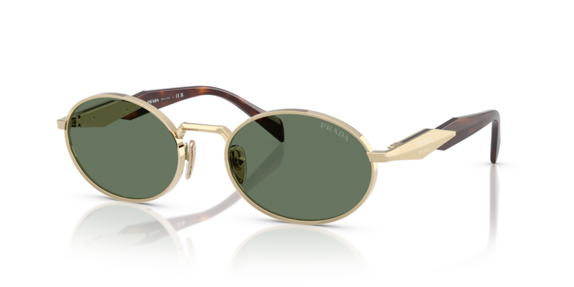 PRADA METAL OVAL PALE GOLD FULL SUNGLASS