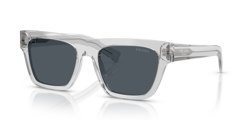 PRADA PLASTIC TRASPARENT GREY SQUARE FULL SUNGLASS