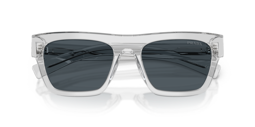 PRADA PLASTIC TRASPARENT GREY SQUARE FULL SUNGLASS