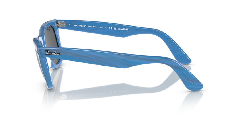 RAYBAN PLASTIC WAYFARER BLACK BLUE FULL SUNGLASS