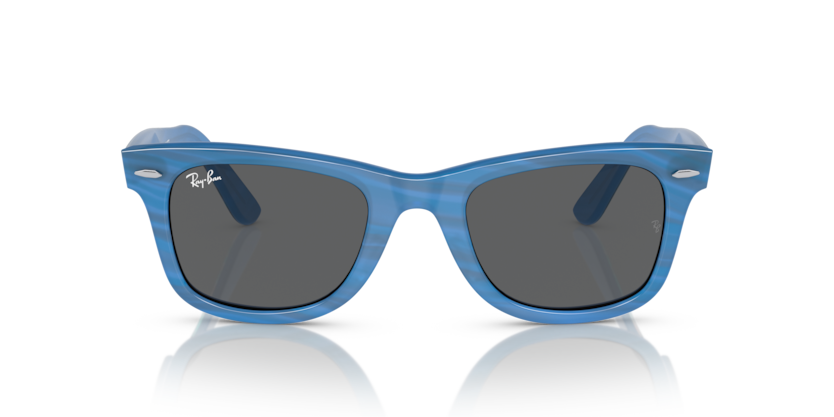 RAYBAN PLASTIC WAYFARER BLACK BLUE FULL SUNGLASS