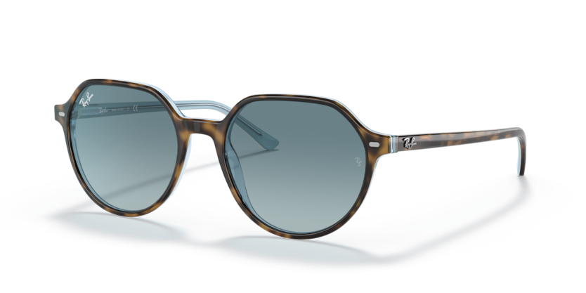 RAYBAN PLASTIC IRREGULAR BLUE HAVANA FULL SUNGLASS