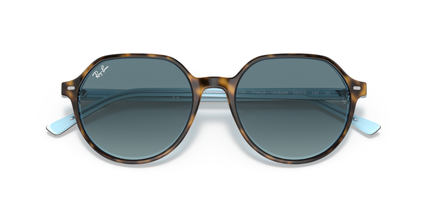 RAYBAN PLASTIC IRREGULAR BLUE HAVANA FULL SUNGLASS